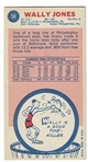 1969 Topps Basketball #54 Wally Jones - Philadelphia 76ers RC